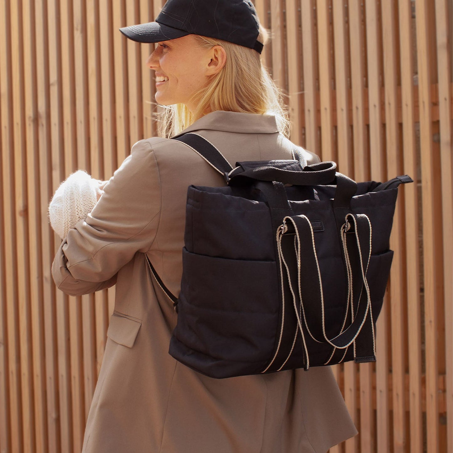 Babymel Sammi Eco Convertible Backpack - Black