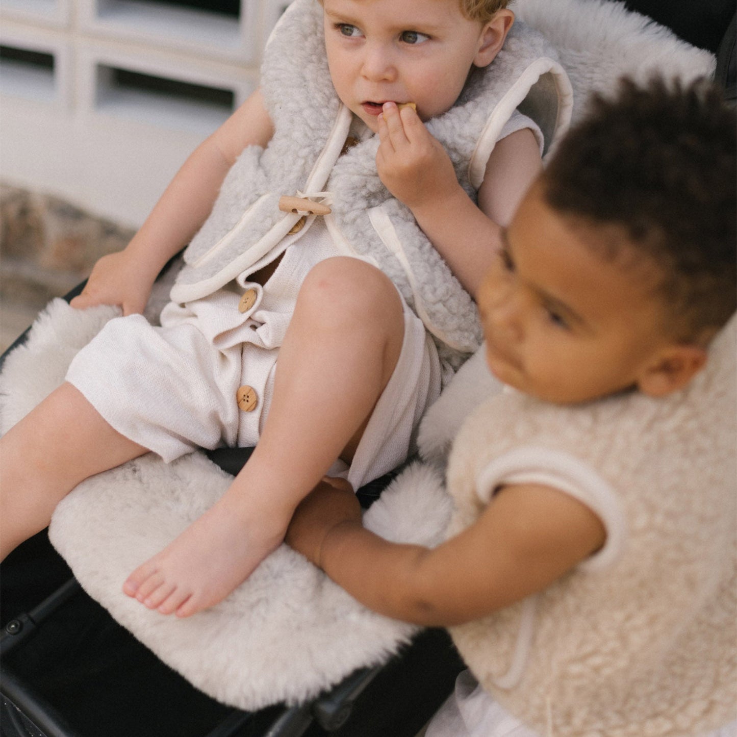 BINIBAMBA Merino Wool Snugglevest - Cloud