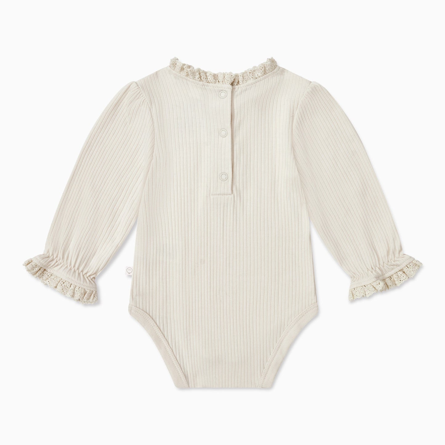 Frilled Ribbed Long Sleeve Bodysuit