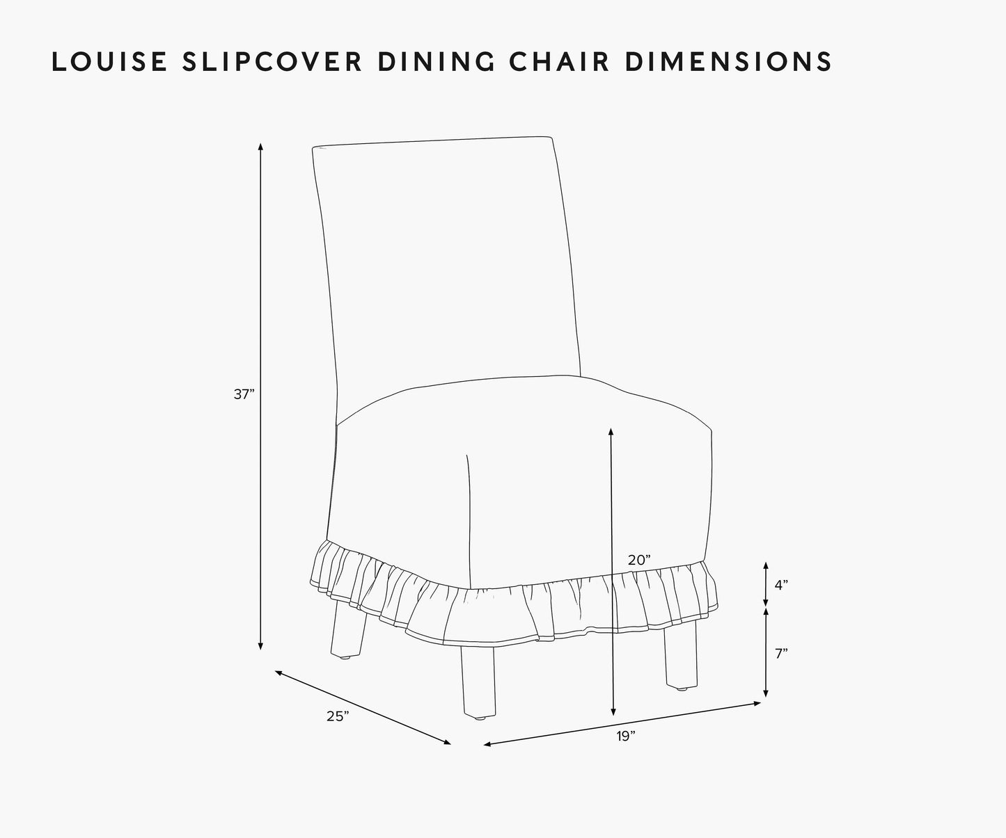 Louise Slipcover Dining Chair - Delphine