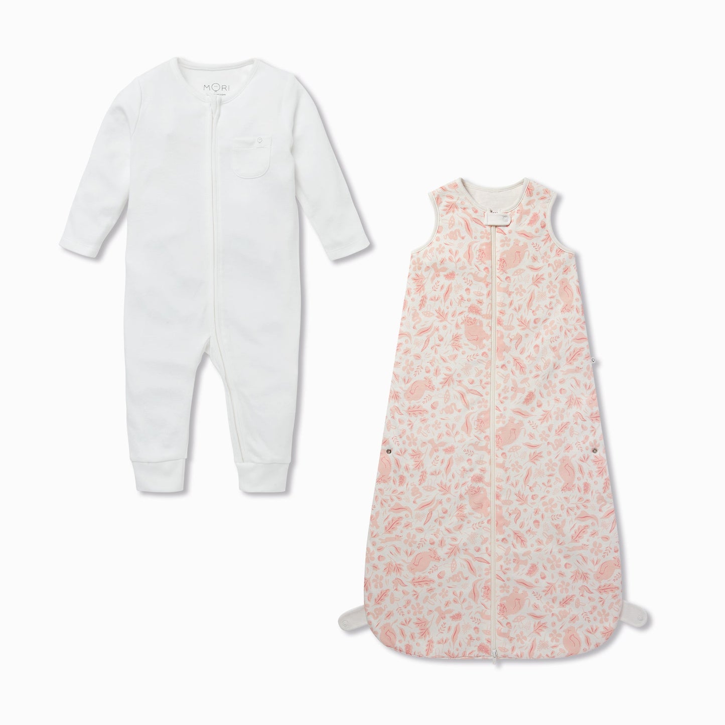 Gruffalo Foxglove Pink & Plain Front Opening Bedtime Set 1.5 TOG