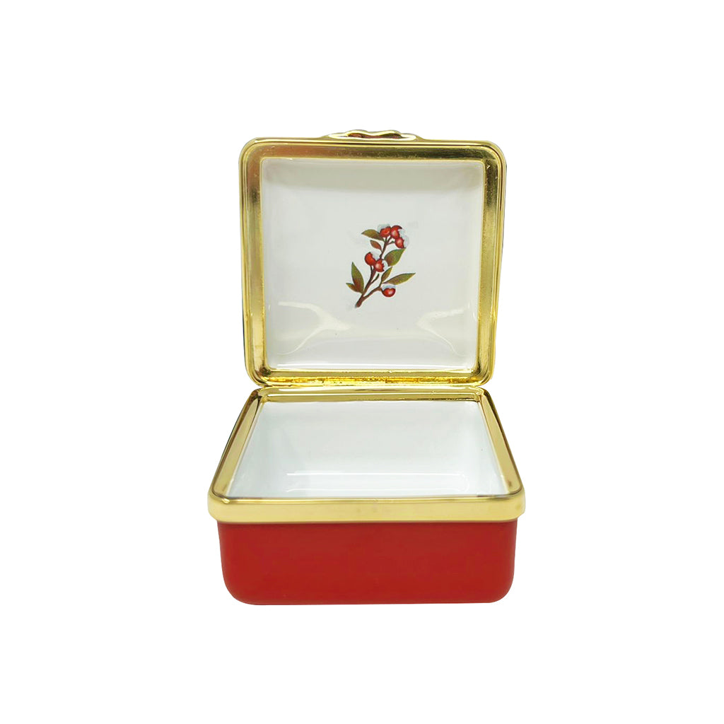 Halcyon Days Woodland Hedgehog in the Snow Enamel Box