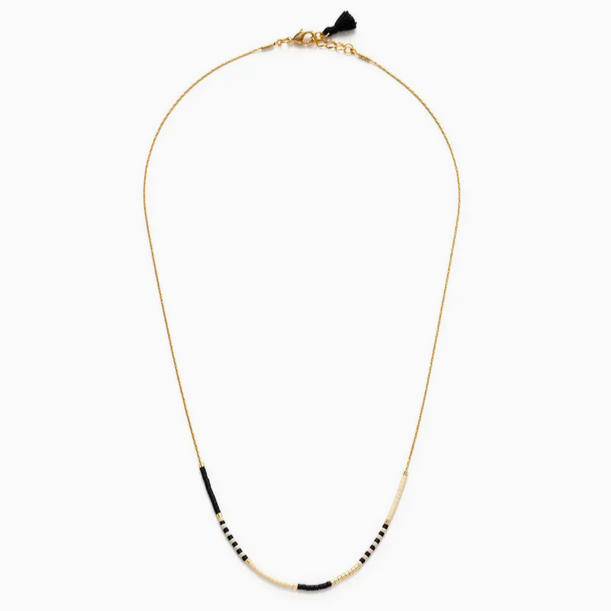 Black & Bone - Japanese Seed Bead Necklace