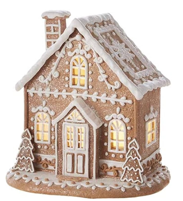 12" Lighted Gingerbread House