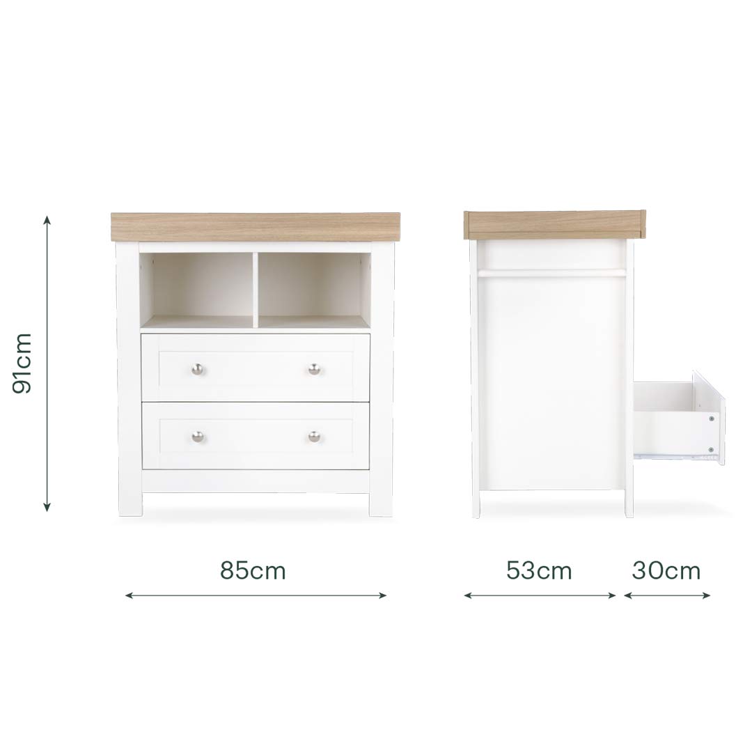 CuddleCo Burford Dresser Changer - White/Oak