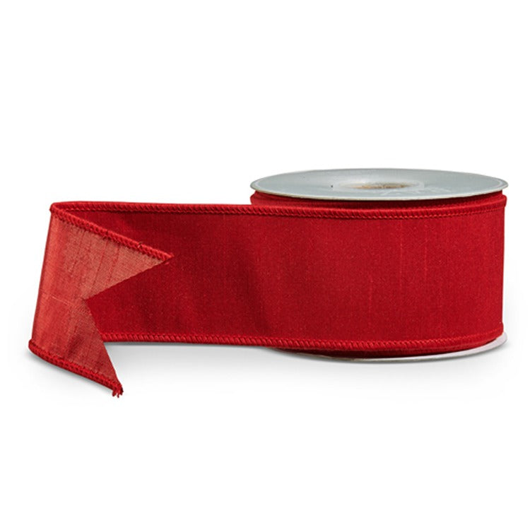 2.5" X 10 Yds Red Wired Ribbon