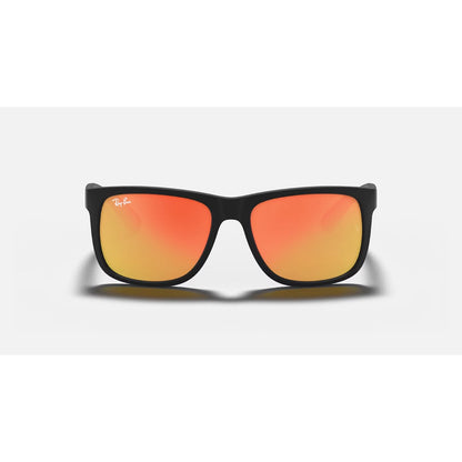 RAYBAN - JUSTIN | Black Rubber w/ Red