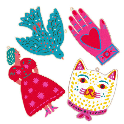 Bird Printed Wooden Decoration