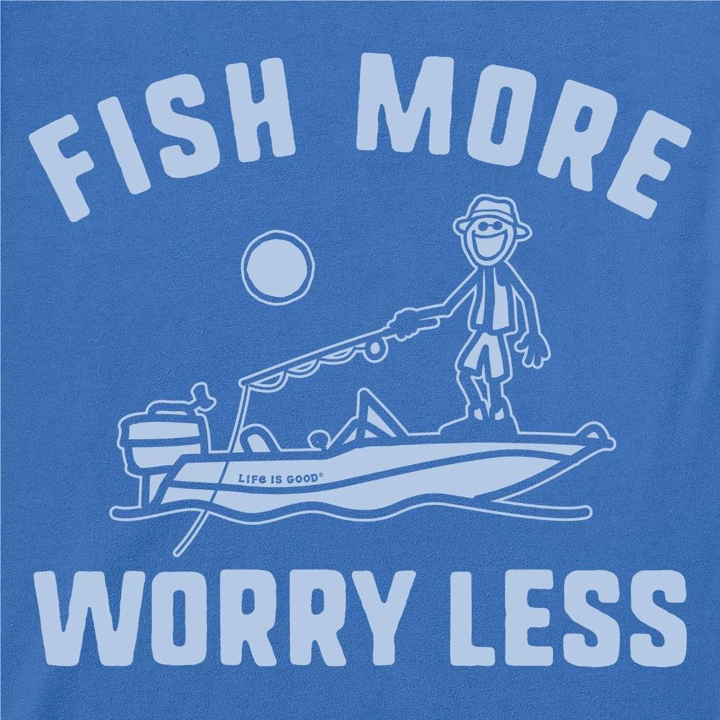 LIFE IS GOOD - MENS CRUSHER TEE | Fish More Jake Athletic Blue