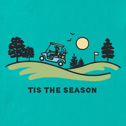 LIFE IS GOOD - WOMENS CRUSHER VEE TEE | Tis The Season Turquoise Green