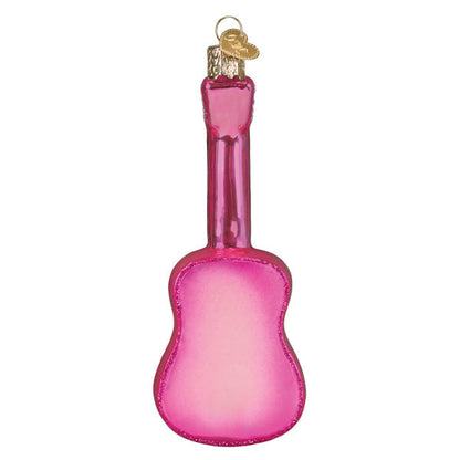 Glittered Glam Guitar Ornament