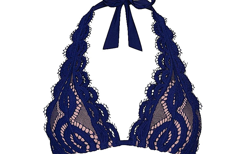 Lace Halter-Lace Fanned Bikini