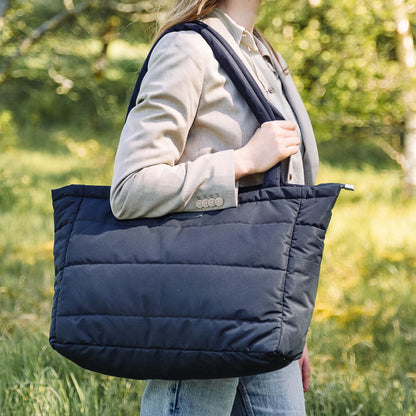 Done By Deer Quilted Changing Tote Bag - Black