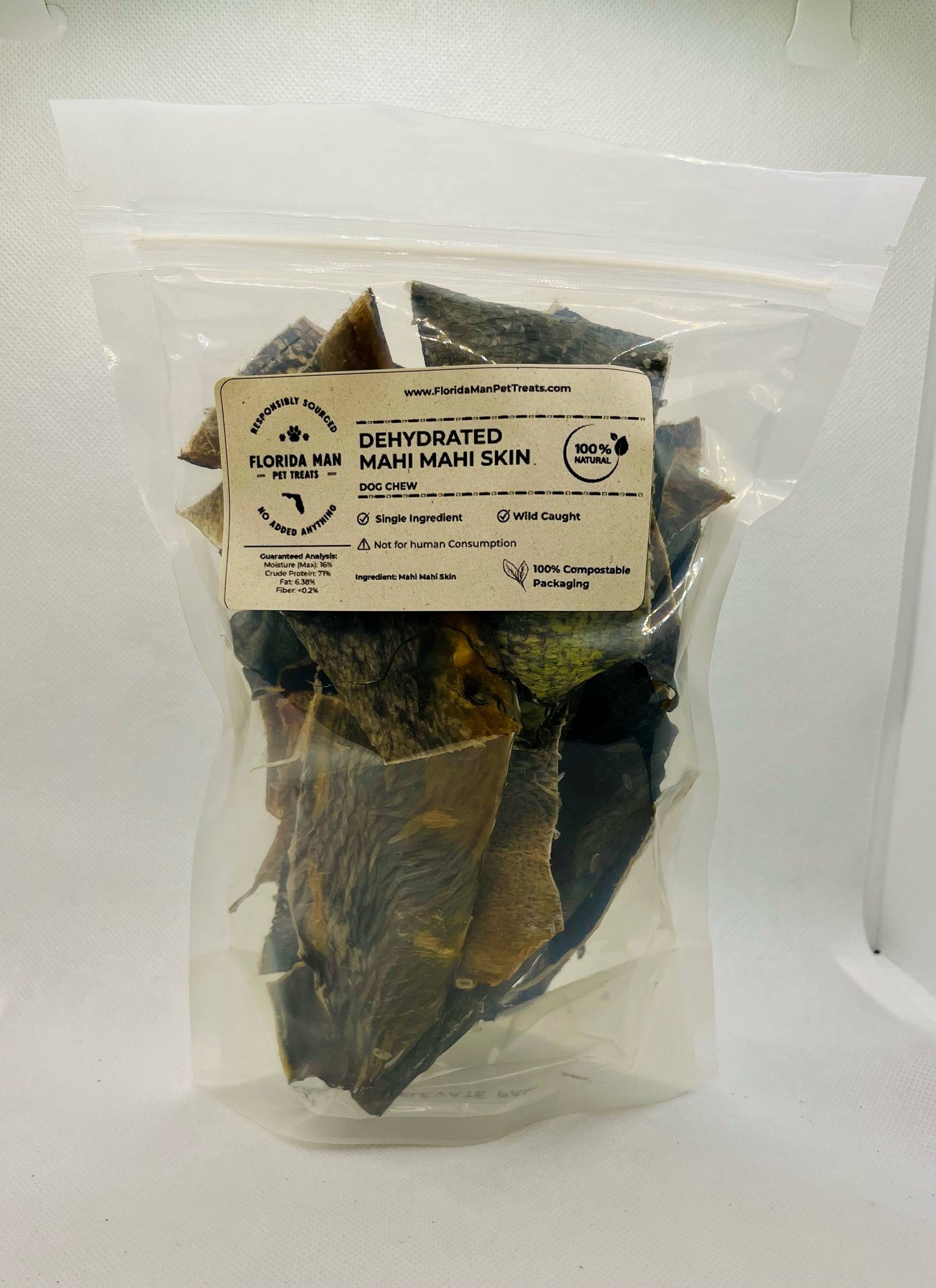 Florida Man Pet Treats - Dehydrated Mahi Mahi Chips (Small Dogs & Cats)