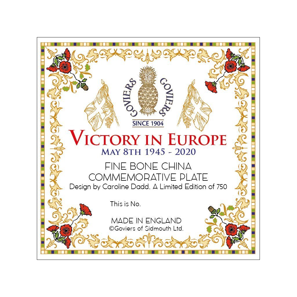 75th Anniversary of VE Day Plate | Goviers Exclusive | Limited Edition