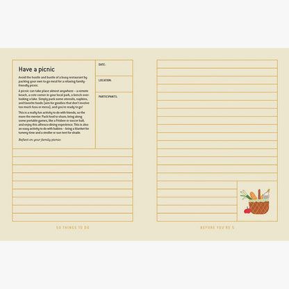 50 Things to Do Before You're 5 Journal