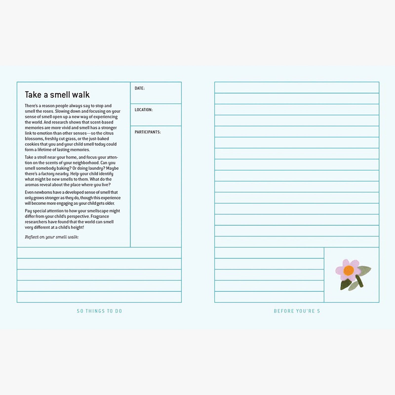 50 Things to Do Before You're 5 Journal
