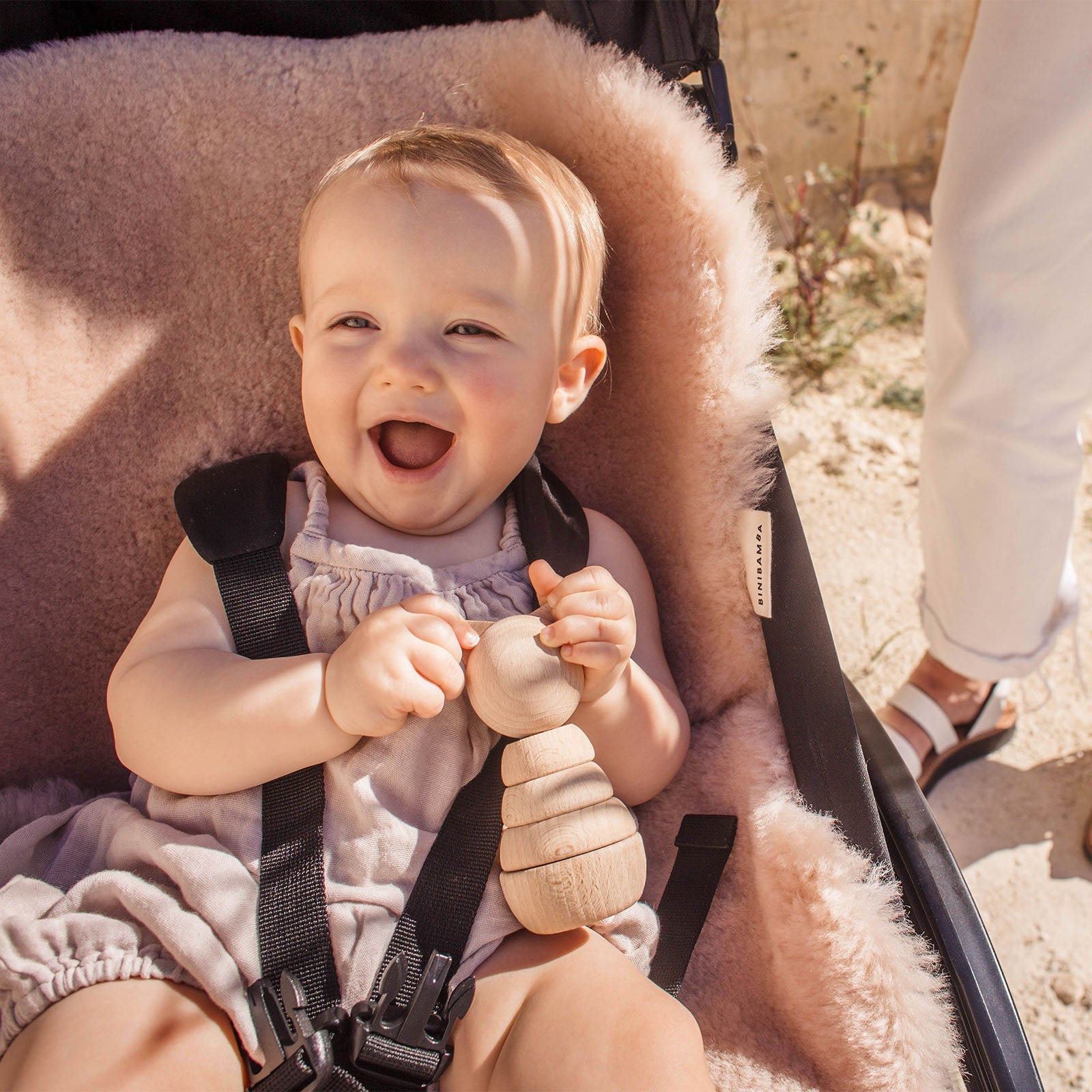 BINIBAMBA Sheepskin Snuggler Buggy Liner