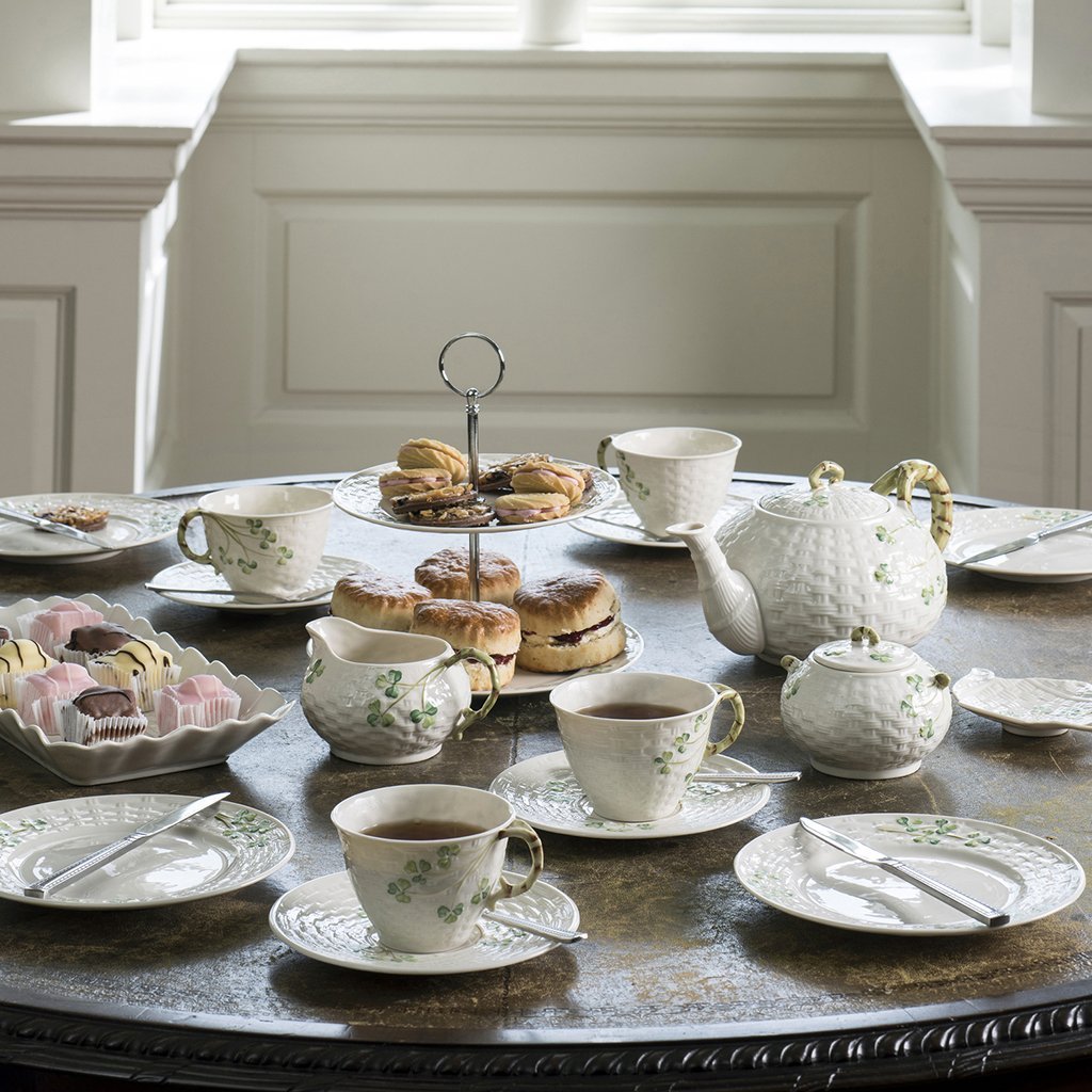 Belleek Shamrock Tableware Starter/Dessert  plate
