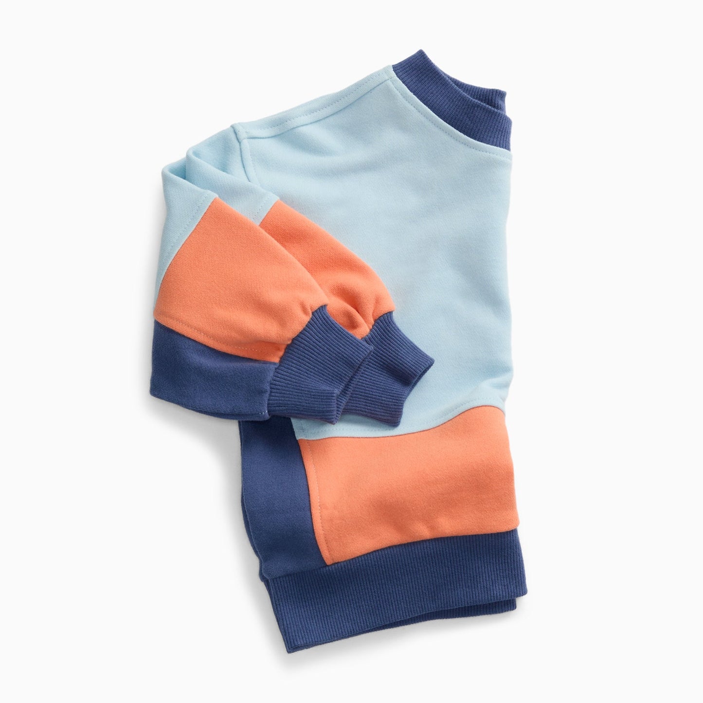 KIDLY by MORI Colourblock Sweatshirt - Blue & Orange