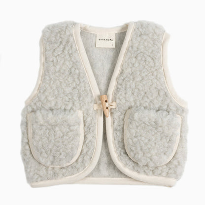 BINIBAMBA Merino Wool Snugglevest - Cloud