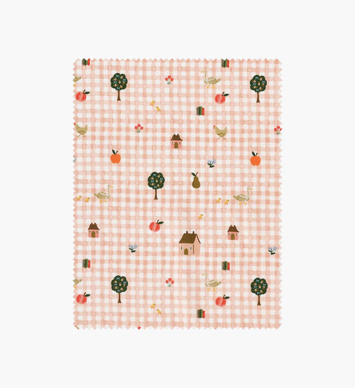 Farmhouse Gingham Cotton Fabric - Pink