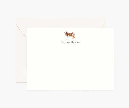 Animals Personalized Stationery  - Cow