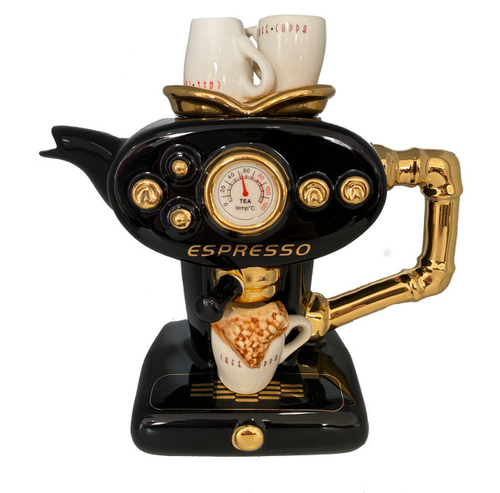 Ceramic Inspirations Black Single Espresso Large Teapot