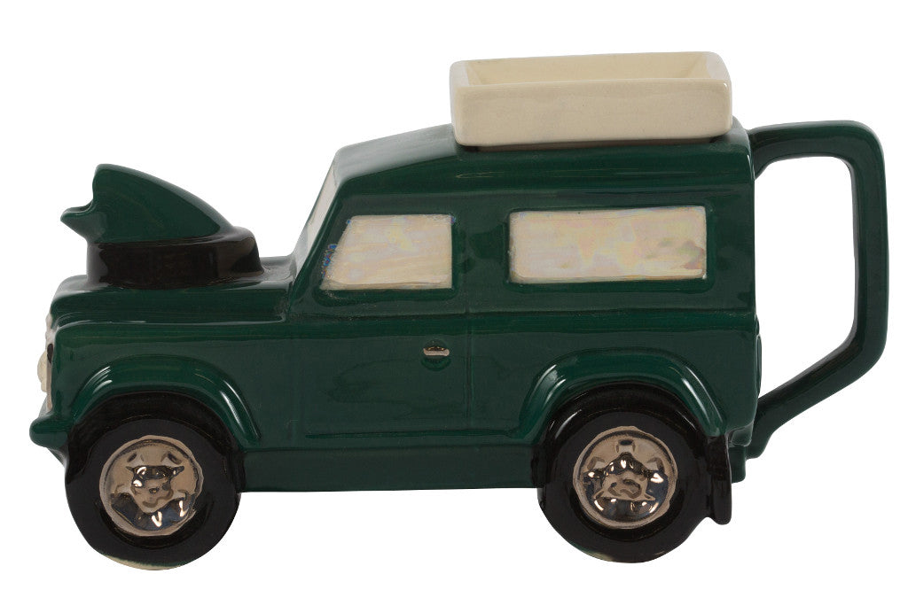 Ceramic Inspirations Landrover Green Teapot