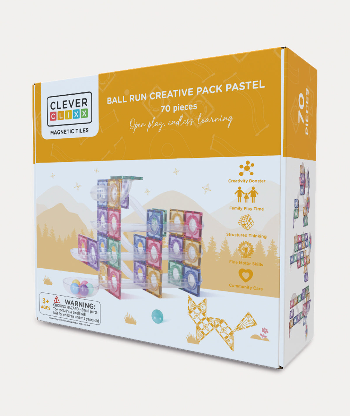 Cleverclizz Ball Run Creative Pack Pastel 70 Pieces