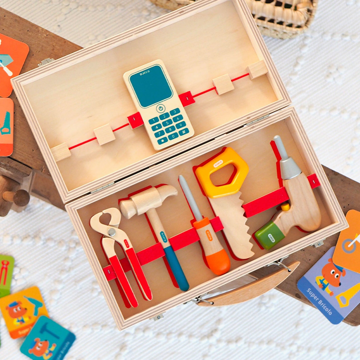 Djeco Super Bricolo Wooden Tools Set