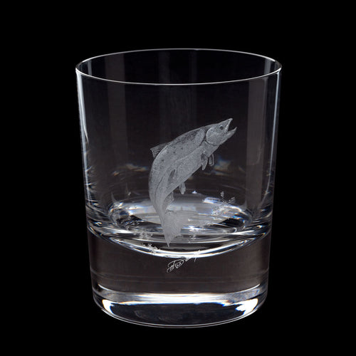 Dartington Crystal Hand Engraved Salmon Tumbler
