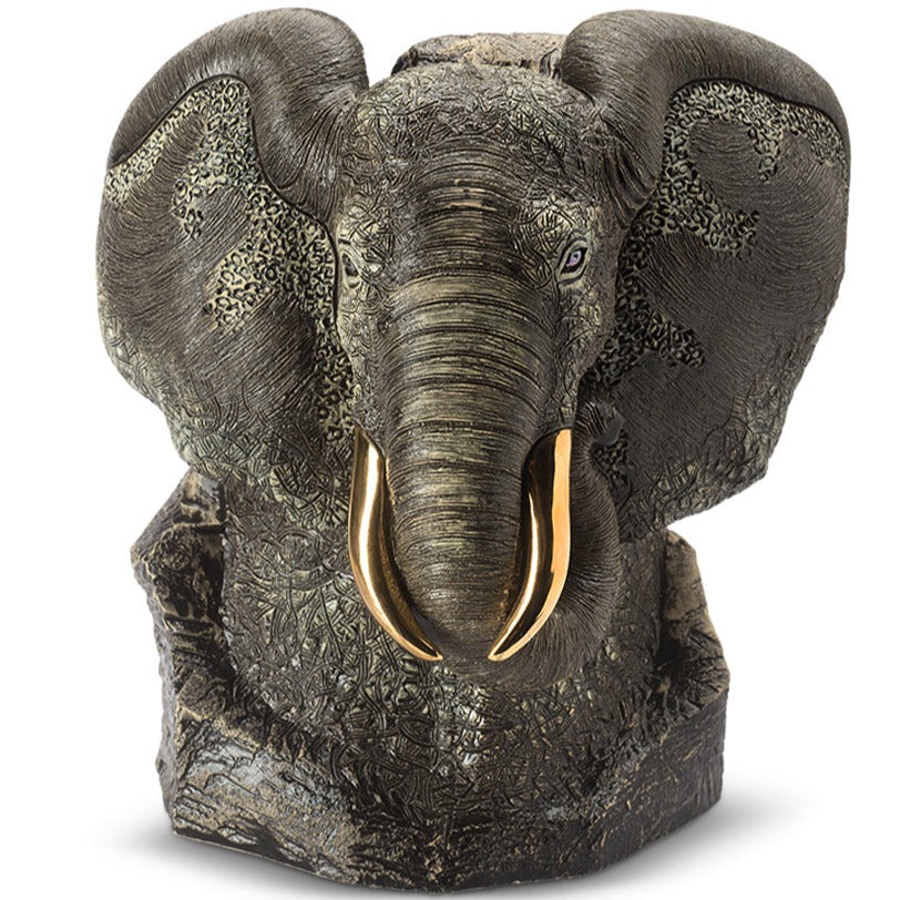 De Rosa Elephant Bust Grey- Large