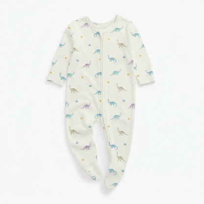 Dino Print Clever Zip Sleepsuit