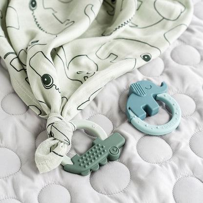 Done by Deer Silicone Deer Friends Teether 2 Pack