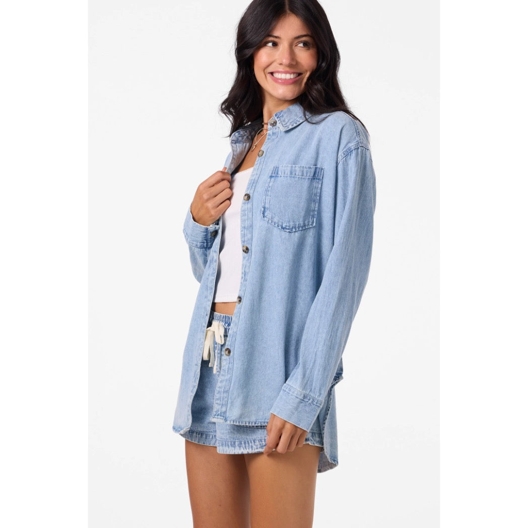 ONEILL - SEVIE SHACKET DENIM TOP | Drifter
