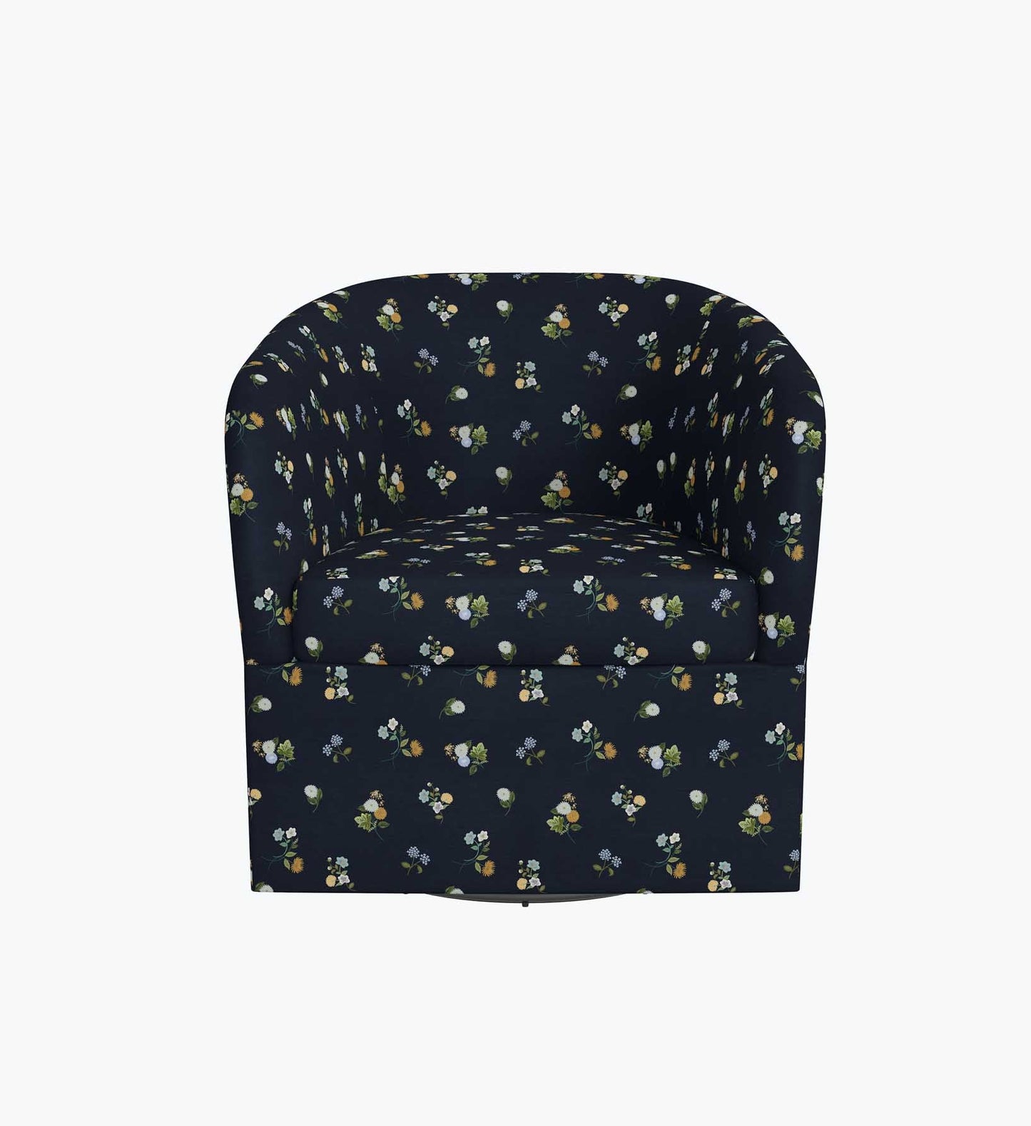 Pembroke Swivel Chair - Ditsy Dahlia Navy