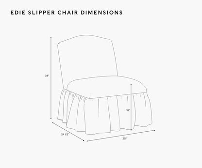 Edie Slipper Chair - Ditsy Dahlia Burgundy