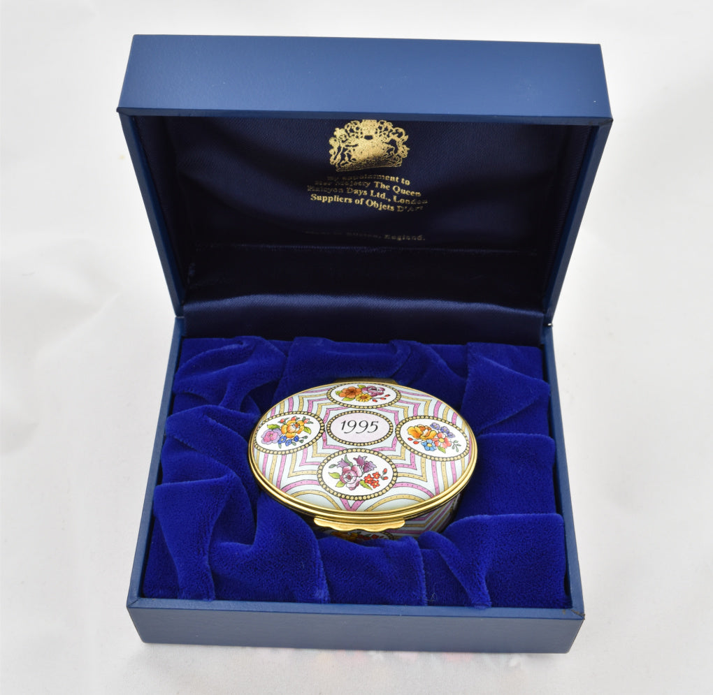 Halcyon Days 1995 A Year To Remember Enamel Box