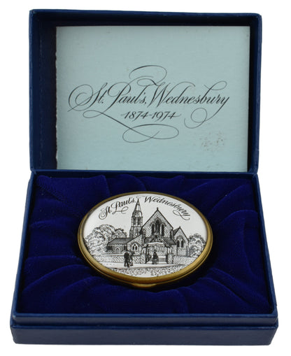 Halcyon Days Centenary of St Paul's Wednesbury Enamel Box