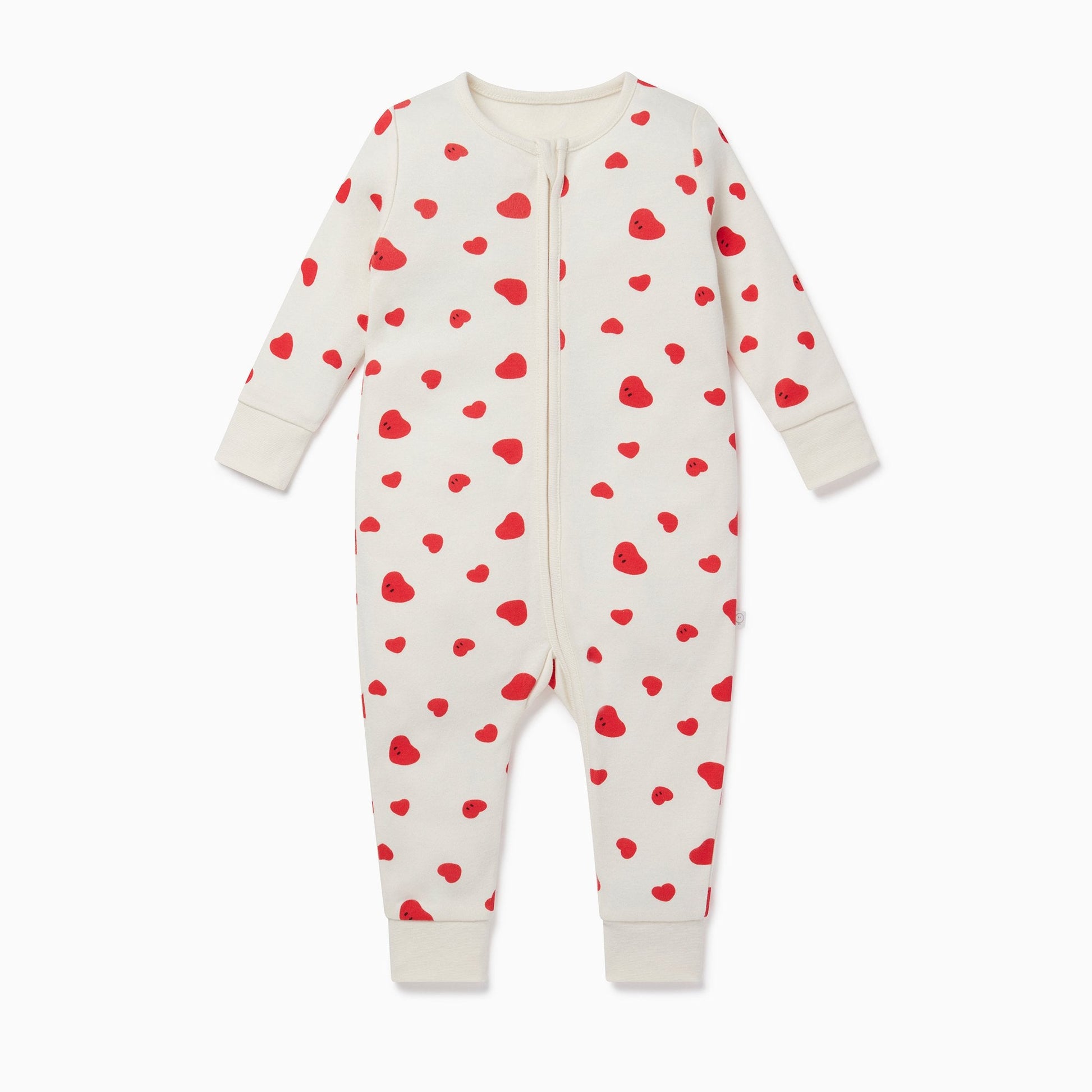 Hearts Clever Zip Sleepsuit