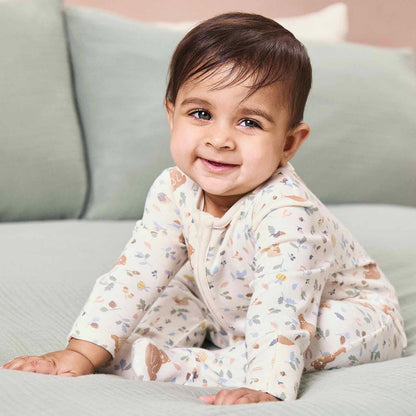 Bear Print Clever Zip Sleepsuit & Hat Set