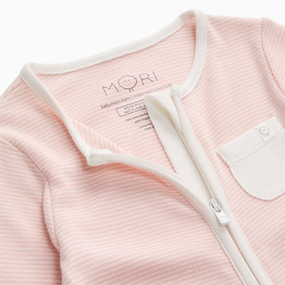 Clever Zip Sleepsuit - Blush Stripe