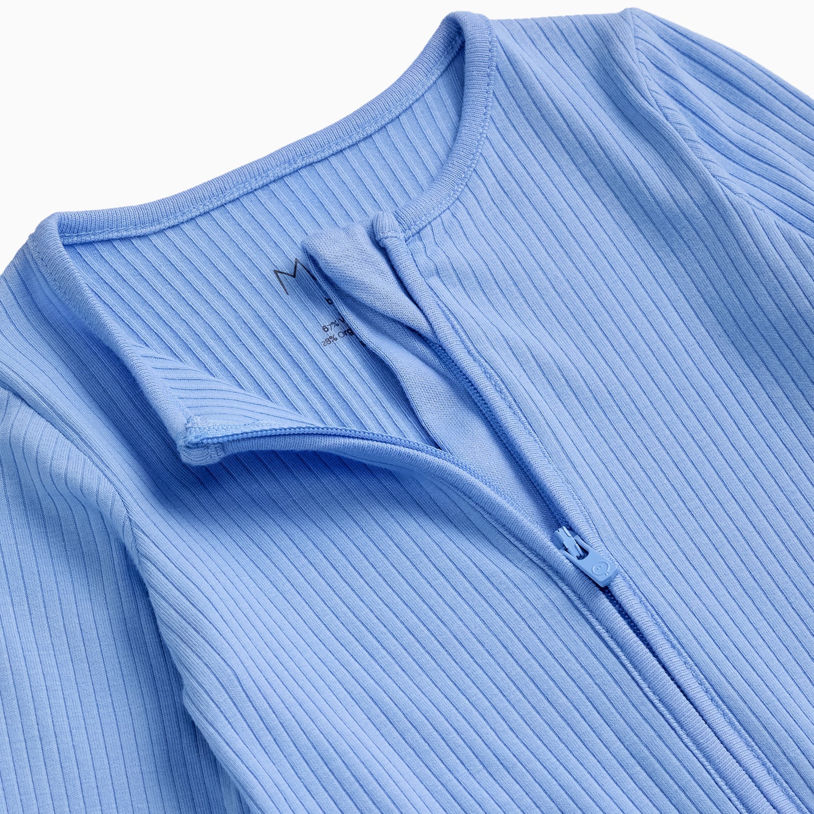 Hydrangea Ribbed Clever Zip Sleepsuit