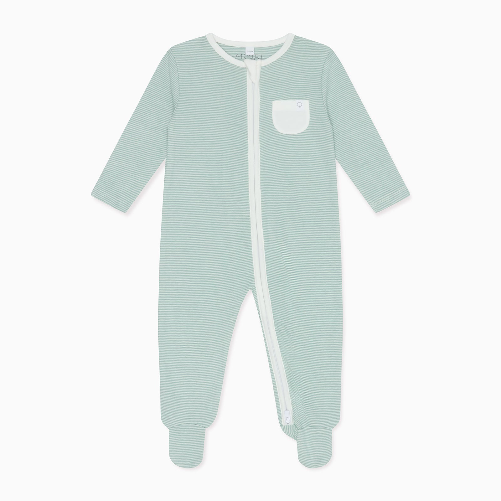 Clever Zip Sleepsuit 3 Pack - Green & Blue Stripe