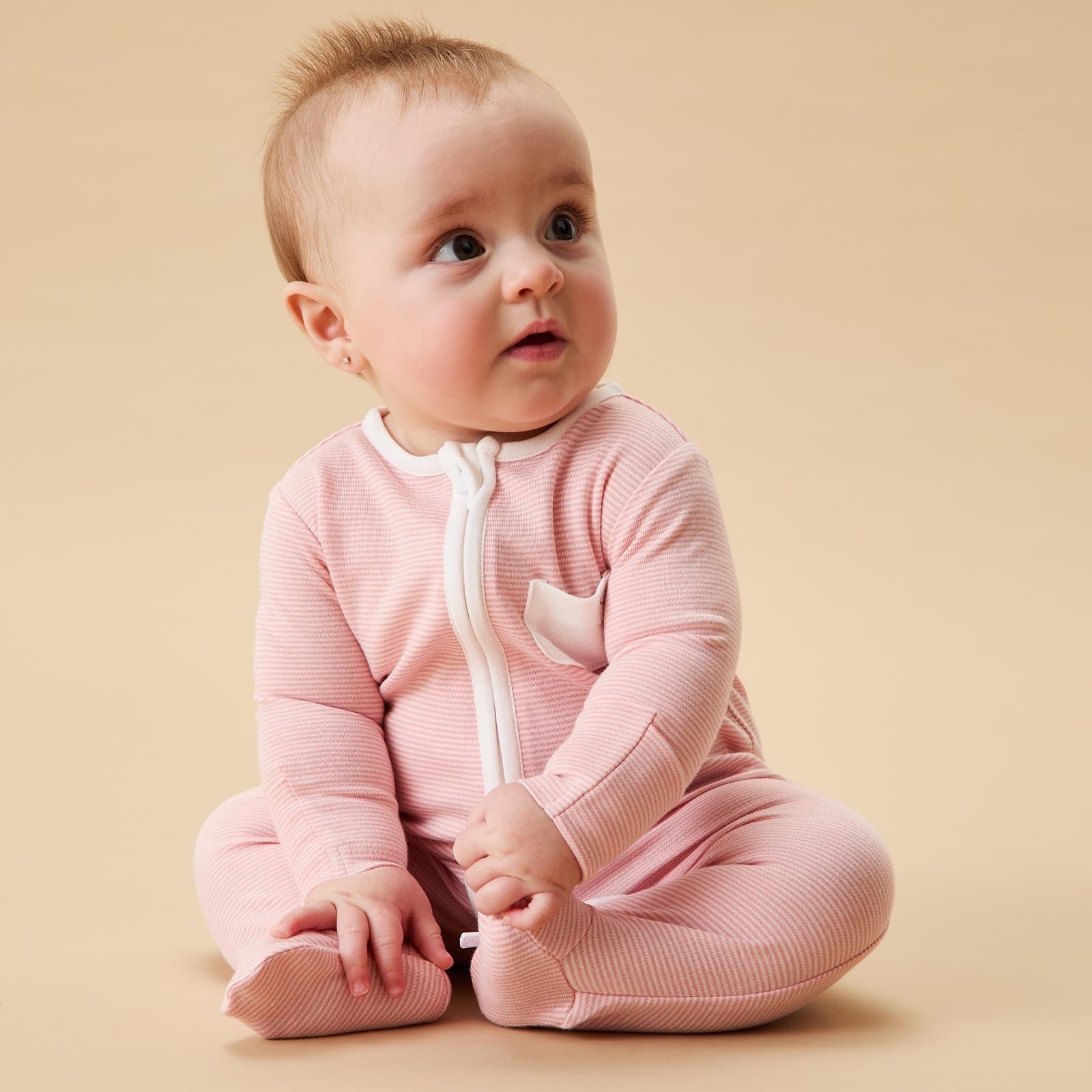 Clever Zip Sleepsuit 3 Pack - Purple & Pink Stripe