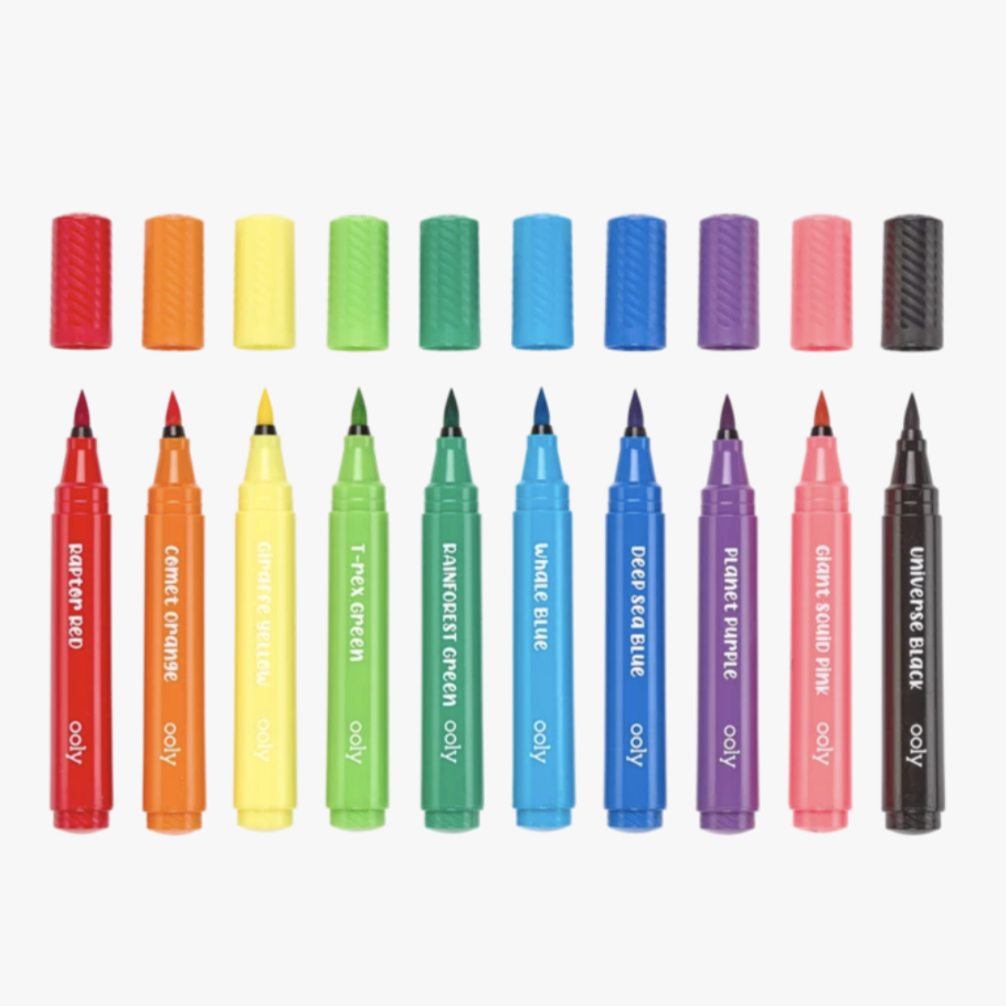 Big Bright Brush Markers - set of 10