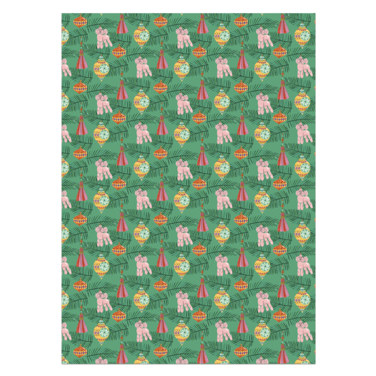 Christmas Poodle Rolls -roll of 3 sheets