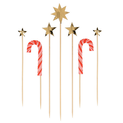 Christmas Honeycomb Cake Topper Set (10pk)