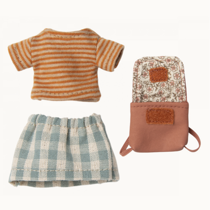 Big Sister with Bag -Tricycle Mouse  - old rose
